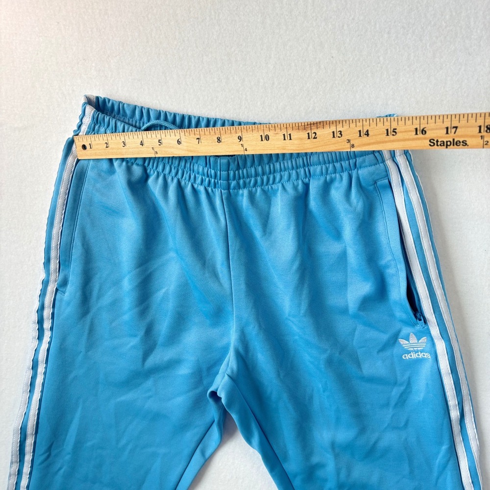 Adidas Originals Women Light Blue Three Stripe Track Pants Joggers  Large NWOT - Picture 4 of 11